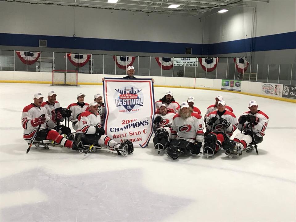 Carolina Sled Hockey Harley Davidson Motorcyle and Stanley Cup winning