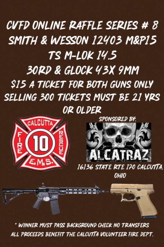 Calcutta Vol Fire Dept. Raffle #8 Gun Raffle AR15 & Glock | Raffle Creator