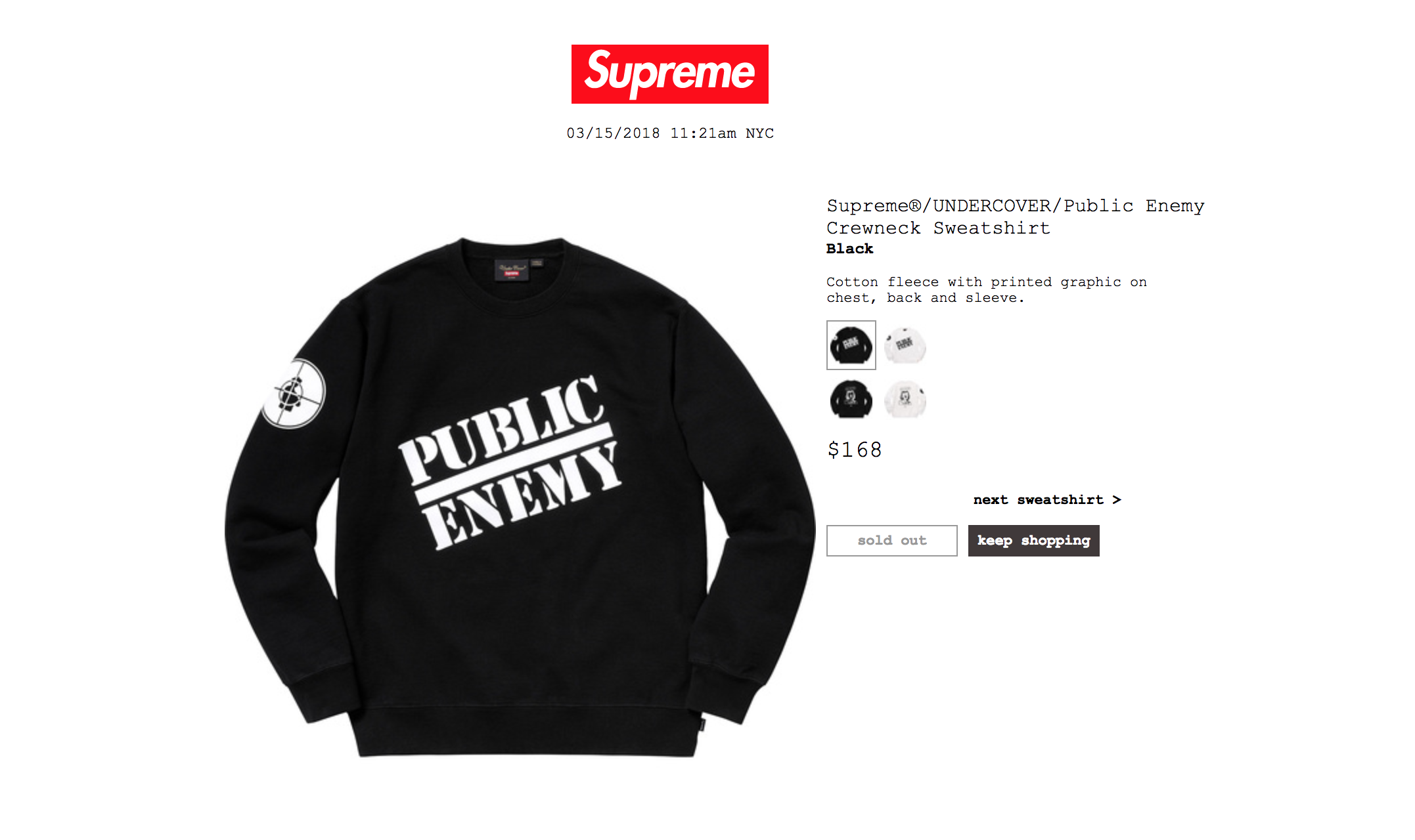 public enemy crewneck