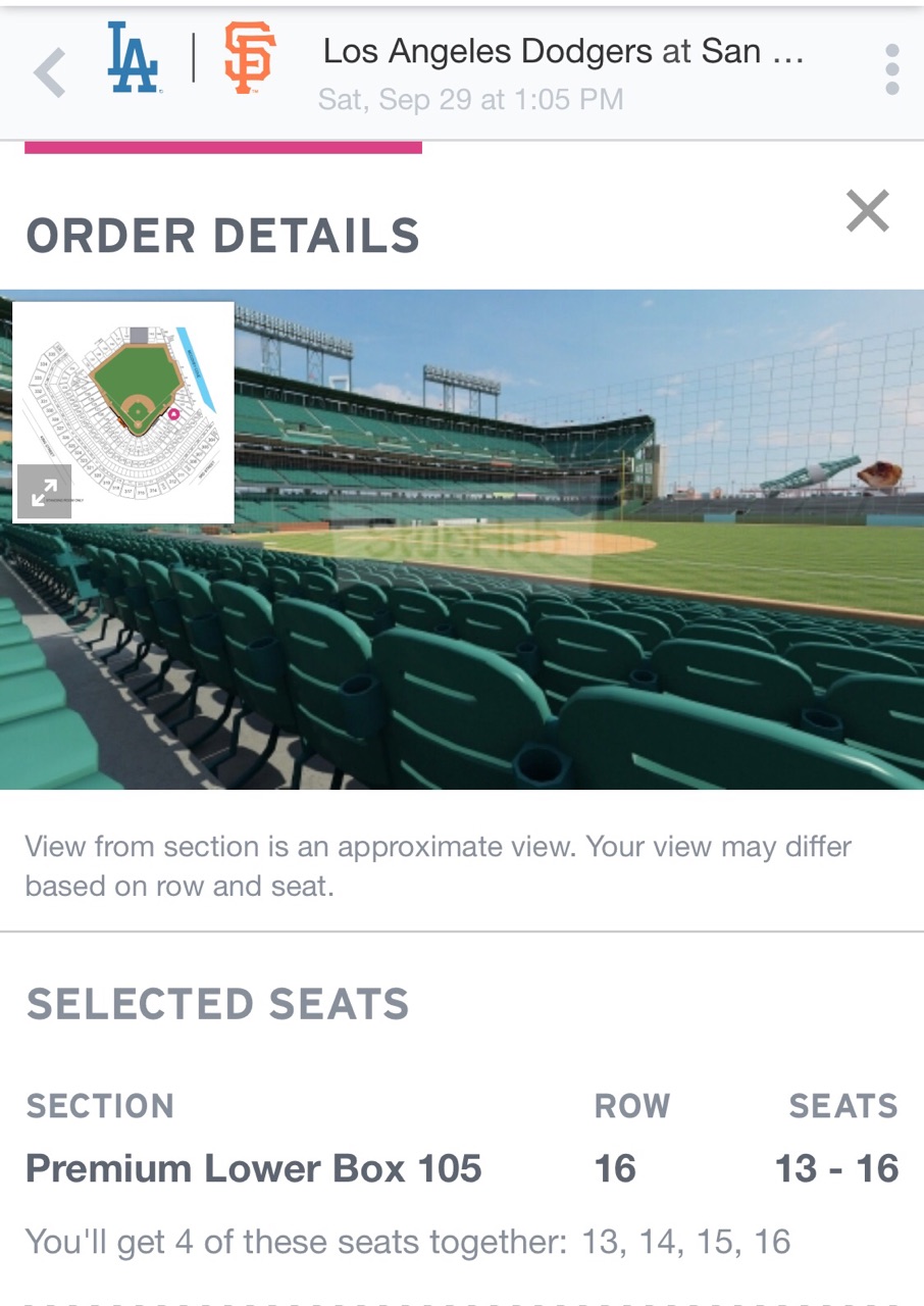 La dodgers vs sf giants at att park raffle creator