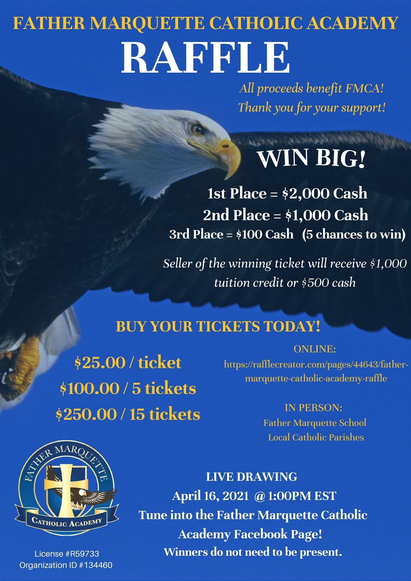 Father Marquette Catholic Academy Raffle | Raffle Creator