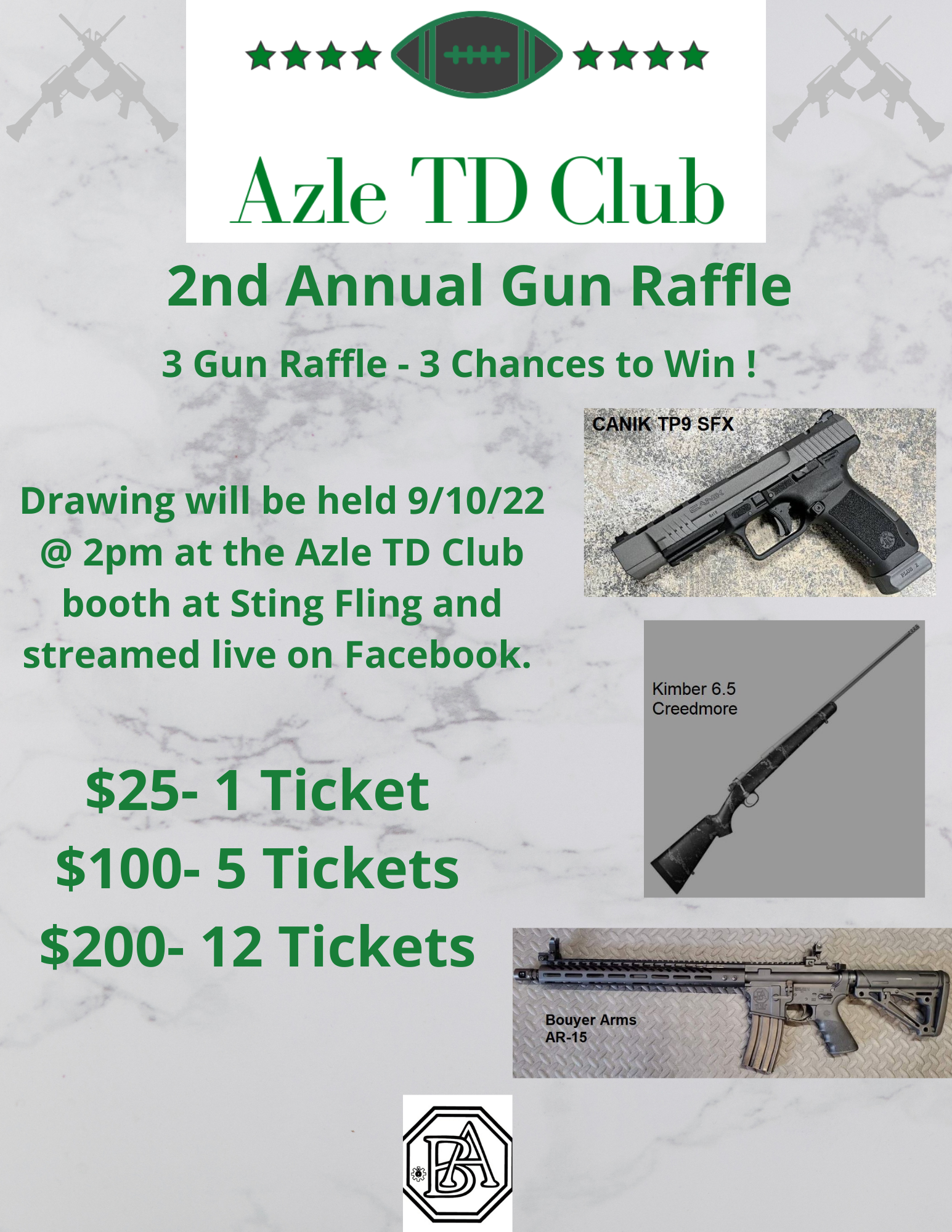 Weapon Raffle Annual Azle TD Club Gun Raffle | Raffle Creator